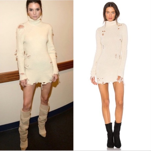 Lovers + Friends Dresses & Skirts - Lovers & Friends distressed sweater dress